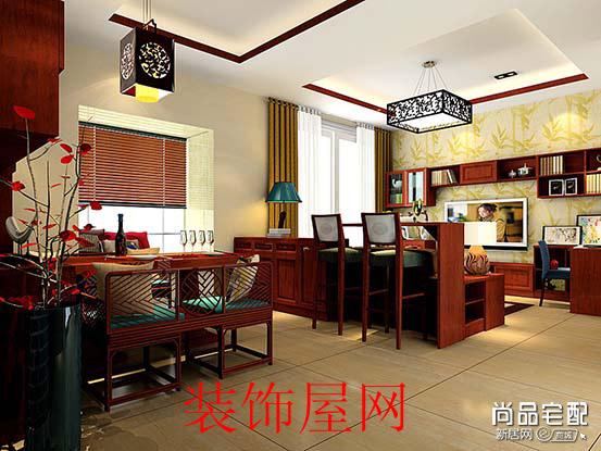 中式吊灯效果图
